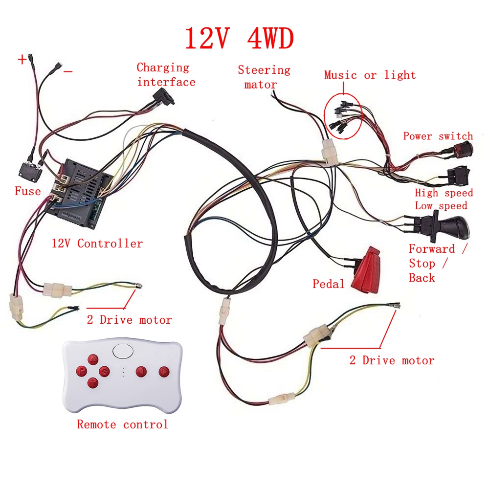 Diy Electric Car - Kit de interruptor y cable modificado
