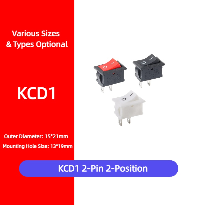 Diy Boat Electronics - 5 Piezas KCD1 Interruptor Basculante de