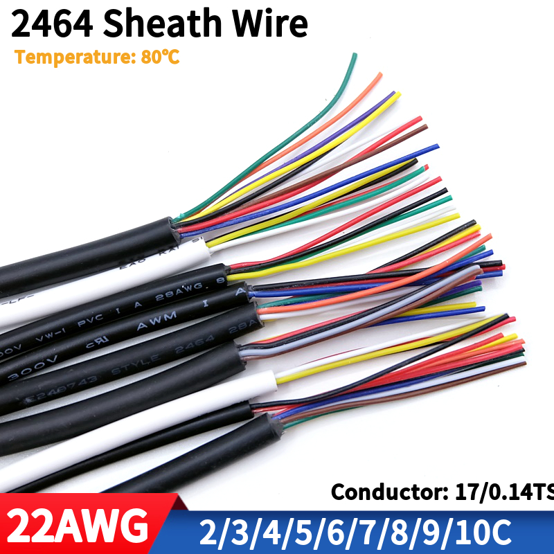 Diy Electronics Audio - Cable de cobre 22AWG aislamiento con
