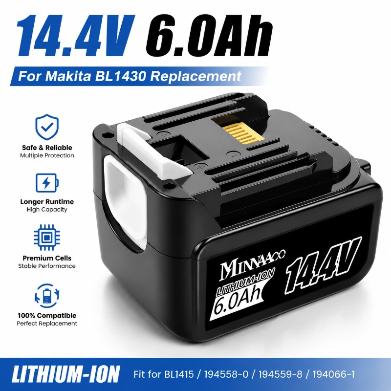 Makita Drill Hp1640 - Batería de Repuesto Recargable de Iones