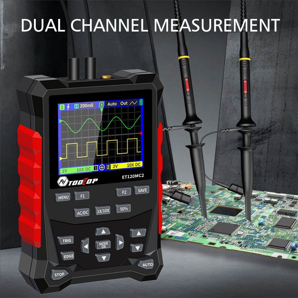 2024 más nuevo TOOLTOP ET120MC - Oscilloscope Dso Mini reseña y precio