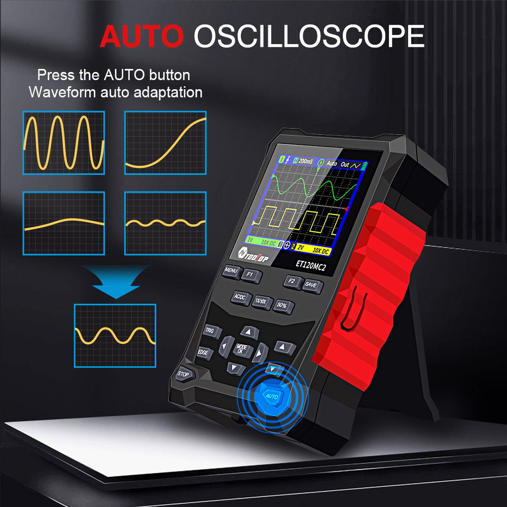 2024 más nuevo TOOLTOP ET120MC - Oscilloscope Dso Mini reseña y precio