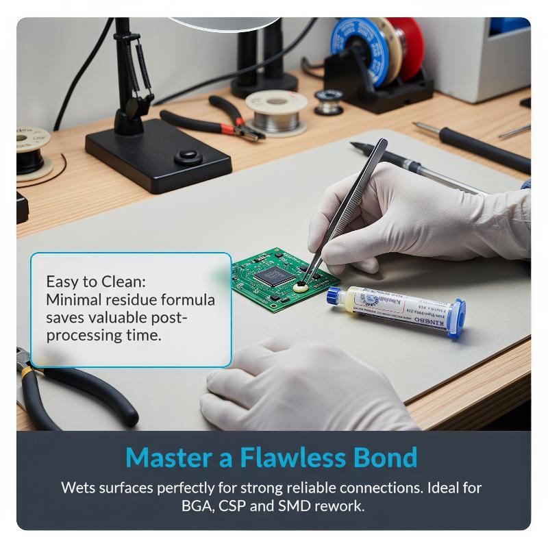Pasta de soldadura sin residuo - Diy Electronics Flux reseña y precio