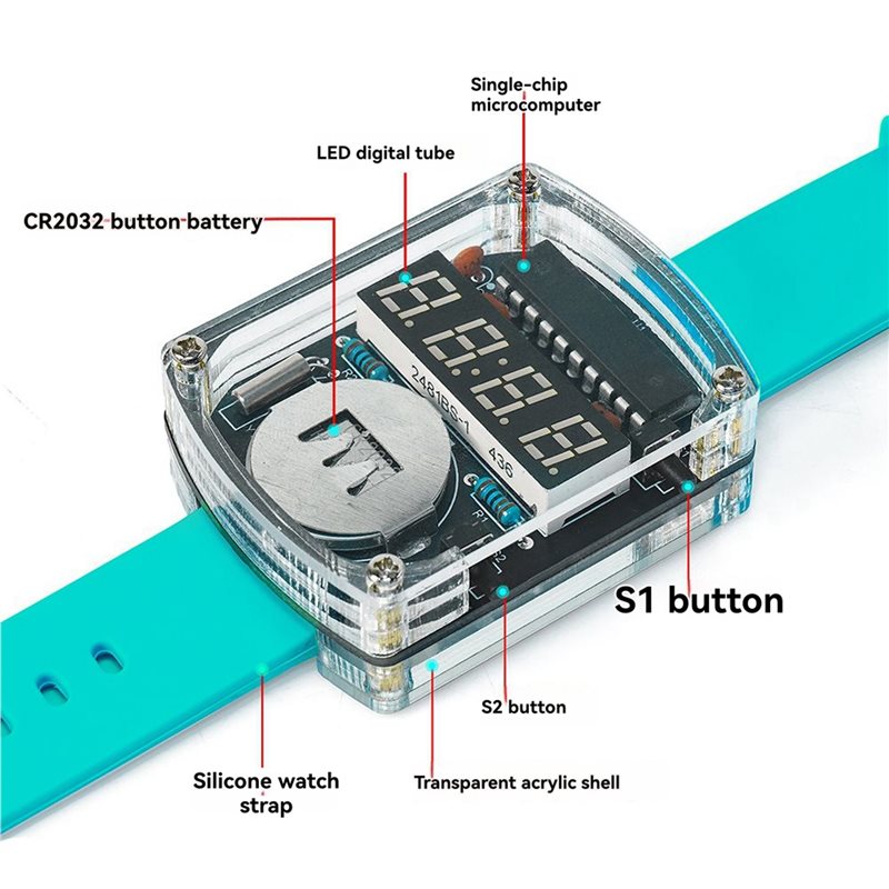 2X Kit de reloj LED DIY, reloj - Diy Electronics Learning Kit reseña y precio