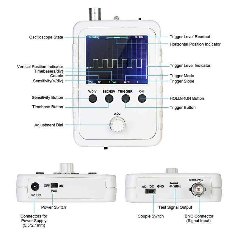 analizador lógico osciloscopio - Oscilloscope Dso Mini reseña y precio