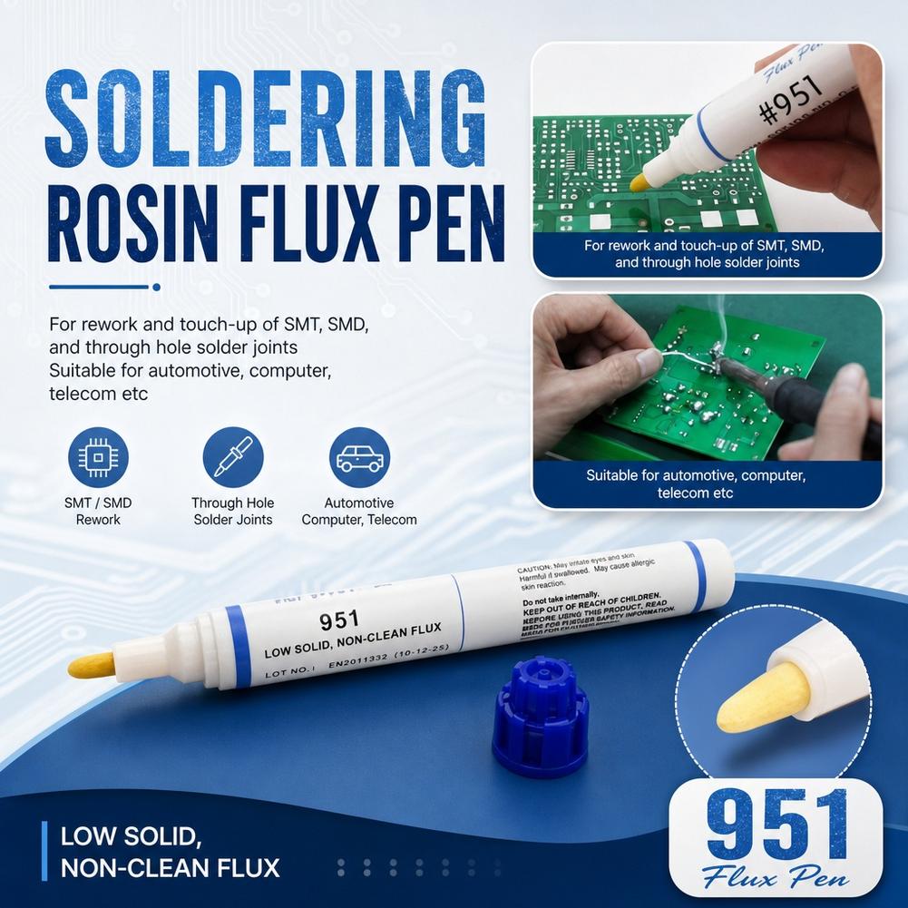 951 Lápiz de fundente de colof - Diy Electronics Flux reseña y precio