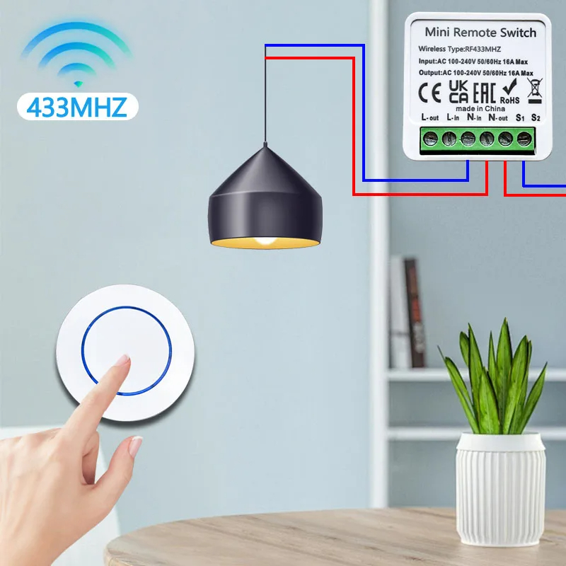 Interruptor de Luz Inalámbrico - Diy Electronics Button reseña y precio